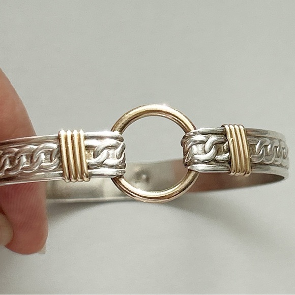Sterling Silver Gold Wash Circle of Life Bracelet - Picture 3 of 12